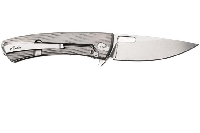 Afbeelding voor DPx Aculus DPACF050, Stonewashed CPM MagnaCut, Gray Titanium zakmes
