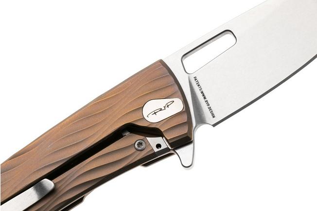 Afbeelding voor DPx Aculus DPACF051, Stonewashed CPM MagnaCut, Bronze Titanium zakmes