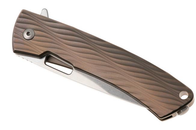 Afbeelding voor DPx Aculus DPACF051, Stonewashed CPM MagnaCut, Bronze Titanium zakmes