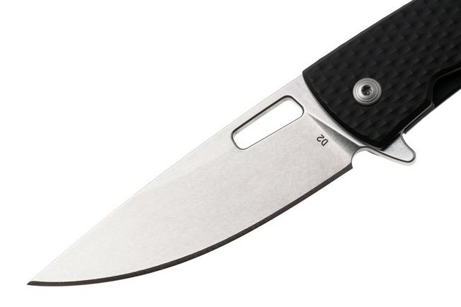 Afbeelding voor DPx Aculus DPACF053, Stonewashed D2, Diamond Black Aluminum zakmes