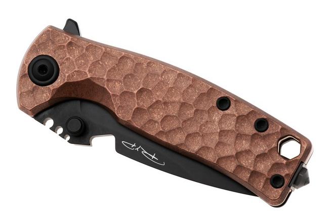 Afbeelding voor DPx HEST/F Urban DPHSF074, Black Böhler M390, Copper Hammertone Titanium, zakmes, Robert Young Pelton design