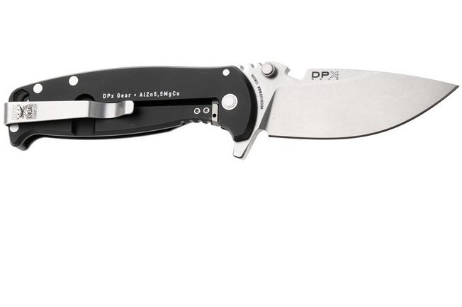 Afbeelding voor DPx HEST/F DPHSF450, Stonewashed Sleipner, Black Aluminum zakmes