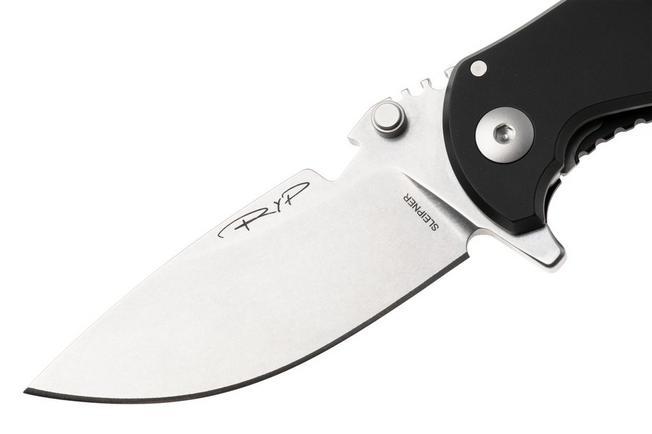 Afbeelding voor DPx HEST/F DPHSF450, Stonewashed Sleipner, Black Aluminum zakmes