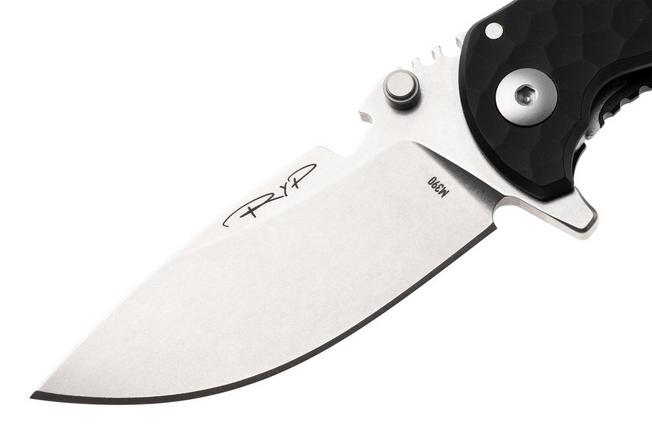 Afbeelding voor DPx HEST/F DPHSF451, Stonewashed Böhler M390, Black Sculpted Aluminum zakmes