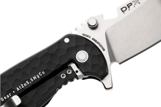 Afbeelding voor DPx HEST/F DPHSF451, Stonewashed Böhler M390, Black Sculpted Aluminum zakmes