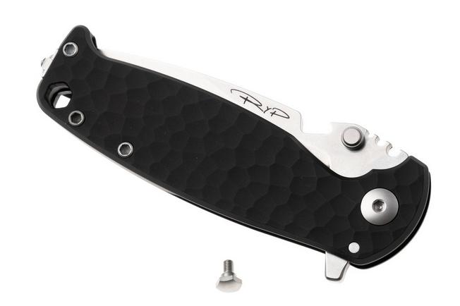 Afbeelding voor DPx HEST/F DPHSF451, Stonewashed Böhler M390, Black Sculpted Aluminum zakmes