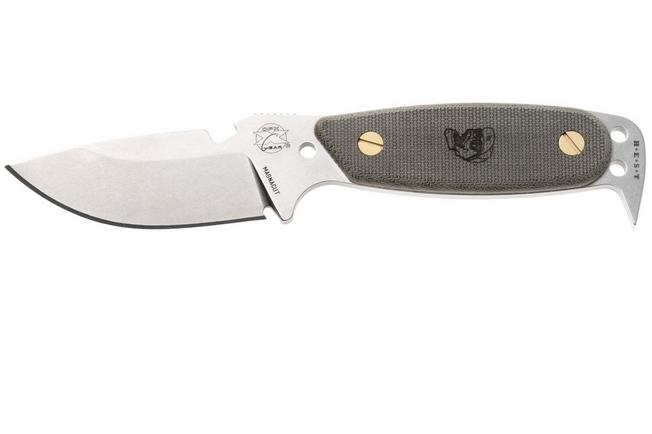 Afbeelding voor DPx HEST Original DPHSX200, Stonewashed CPM MagnaCut, Green Micarta vaststaand mes
