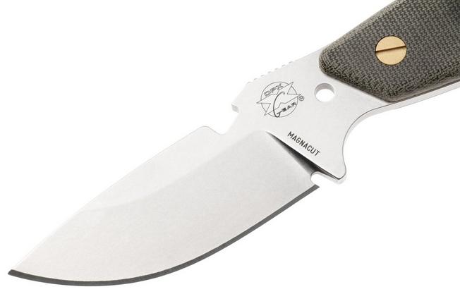 Afbeelding voor DPx HEST Original DPHSX200, Stonewashed CPM MagnaCut, Green Micarta vaststaand mes