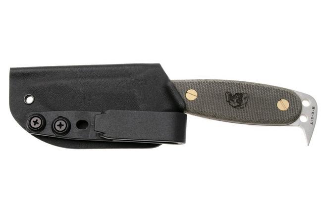 Afbeelding voor DPx HEST Original DPHSX200, Stonewashed CPM MagnaCut, Green Micarta vaststaand mes