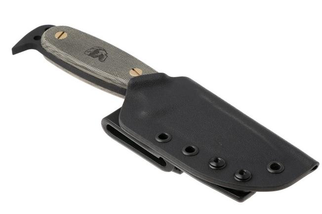 Afbeelding voor DPx HEST Original DPHSX201, Black Cerakote D2, Green Micarta vaststaand mes