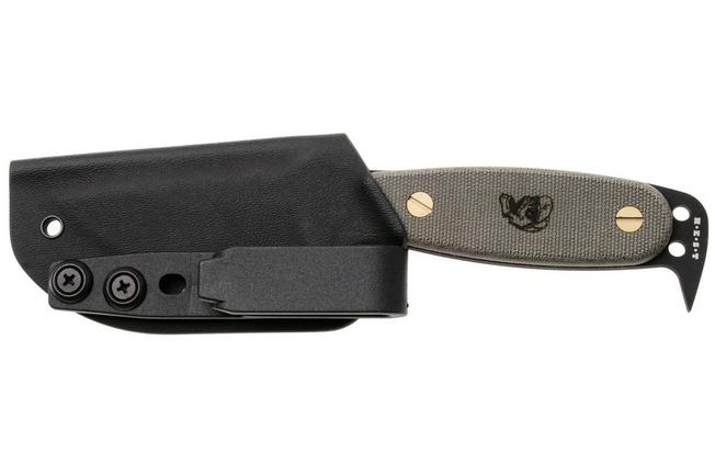Afbeelding voor DPx HEST Original DPHSX201, Black Cerakote D2, Green Micarta vaststaand mes