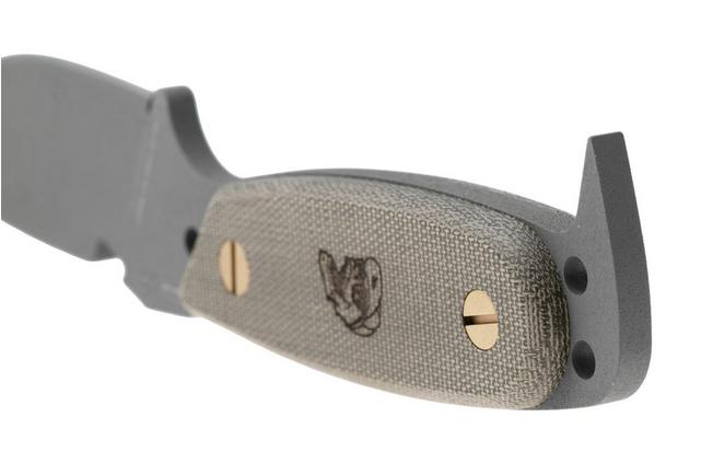 Afbeelding voor DPx HEST Original DPHSX202, Grey Cerakote D2, Green Micarta vaststaand mes