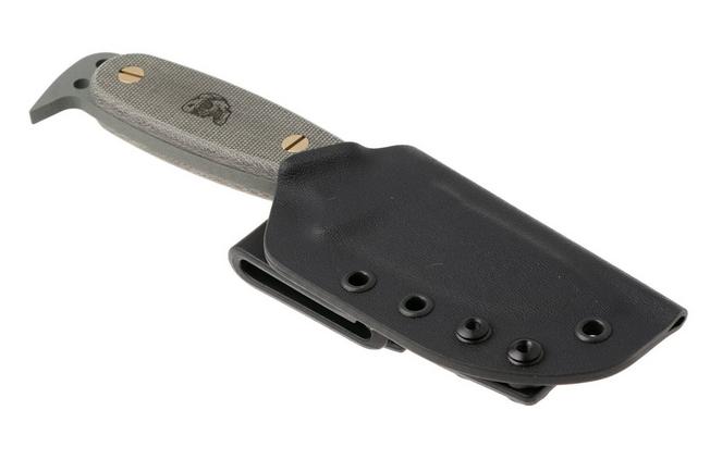 Afbeelding voor DPx HEST Original DPHSX202, Grey Cerakote D2, Green Micarta vaststaand mes