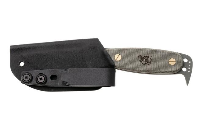 Afbeelding voor DPx HEST Original DPHSX202, Grey Cerakote D2, Green Micarta vaststaand mes