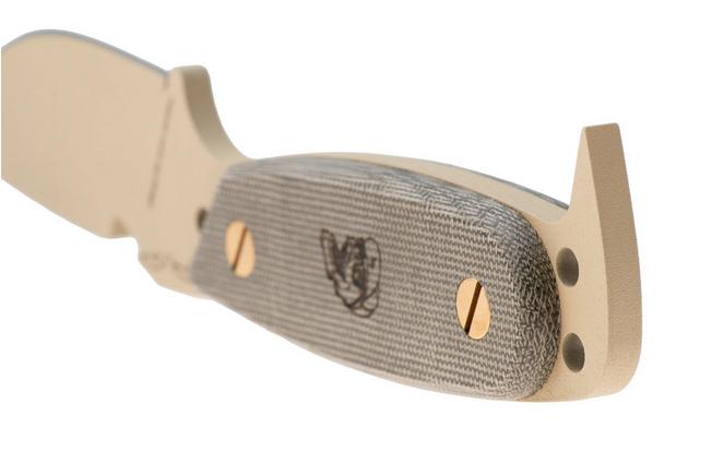 Afbeelding voor DPx HEST Original DPHSX203, Tan Cerakote D2, Green Micarta vaststaand mes