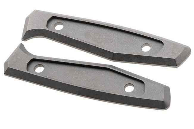 Afbeelding voor Daily Customs AK1 Scales P10012638, Plain Titanium Inlay handgreepschalen