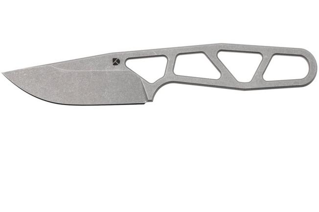 Afbeelding voor Daily Customs Small AK2 P10015838, Stonewashed M390 Droppoint, vaststaand mes, Alex Kremer design