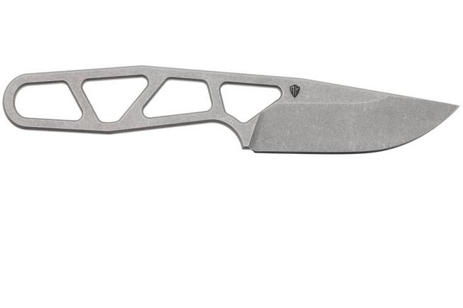 Afbeelding voor Daily Customs Small AK2 P10015838, Stonewashed M390 Droppoint, vaststaand mes, Alex Kremer design