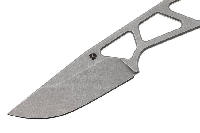 Afbeelding voor Daily Customs Small AK2 P10015838, Stonewashed M390 Droppoint, vaststaand mes, Alex Kremer design