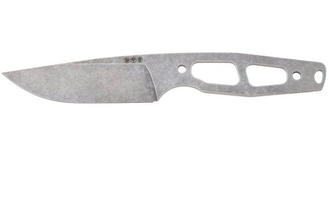 Afbeelding voor Daily Customs AK4 P10017387, Stonewashed CPM 3V Drop Point, vaststaand mes