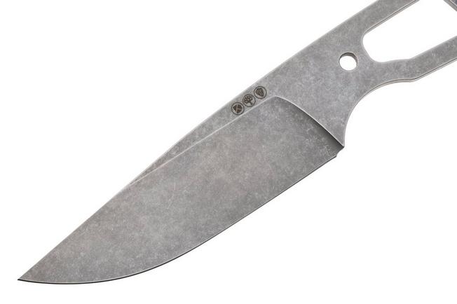 Afbeelding voor Daily Customs AK4 P10017387, Stonewashed CPM 3V Drop Point, vaststaand mes