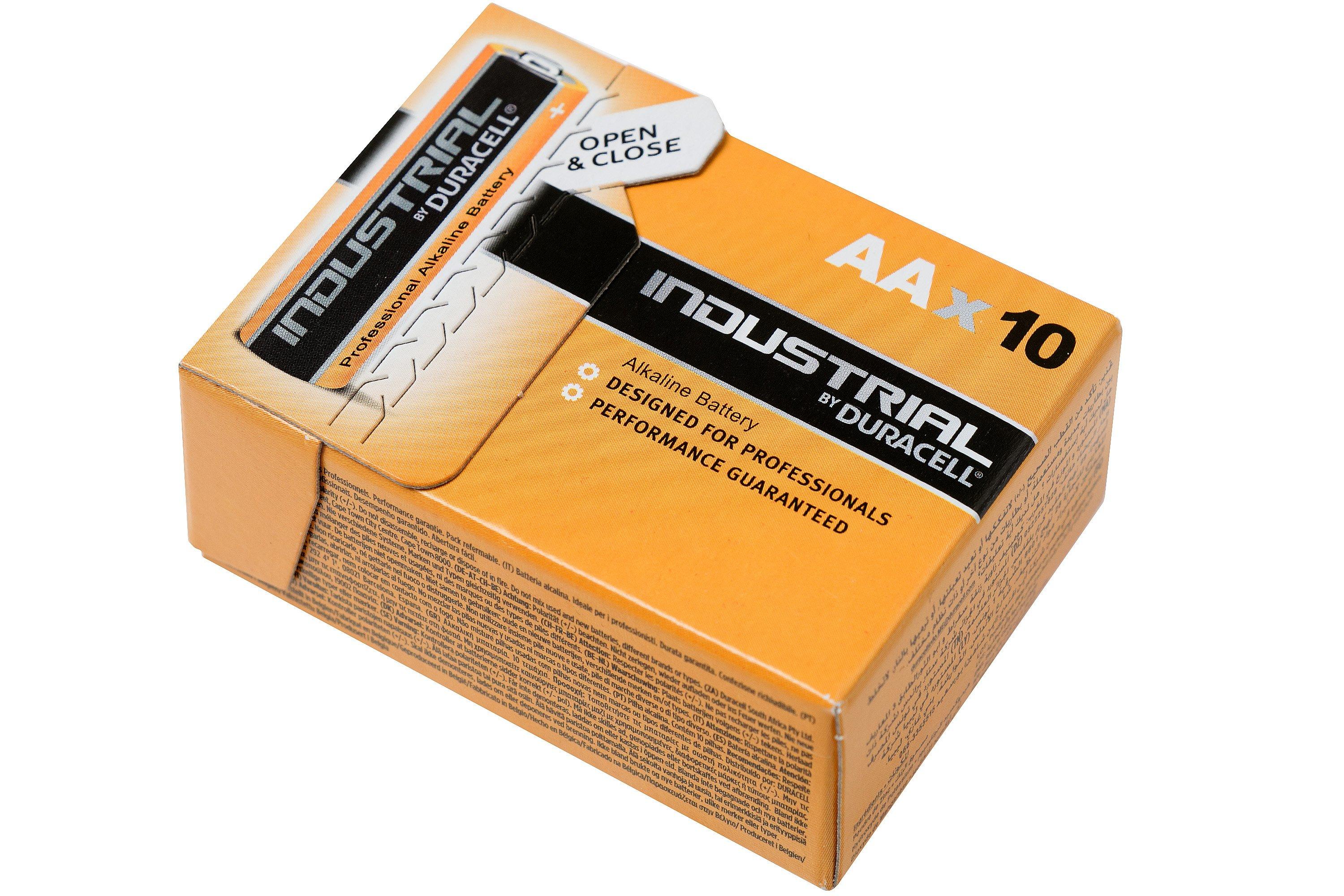 Box of 10 Industrial by Duracell AA Batteries 1.5V LR6 MN1500