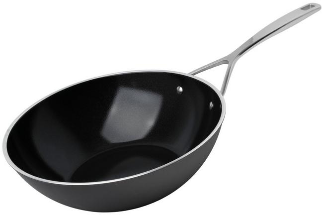 Afbeelding voor Demeyere Alu Pro 5 Ceraforce 1008007 wok vlakke bodem, 30 cm