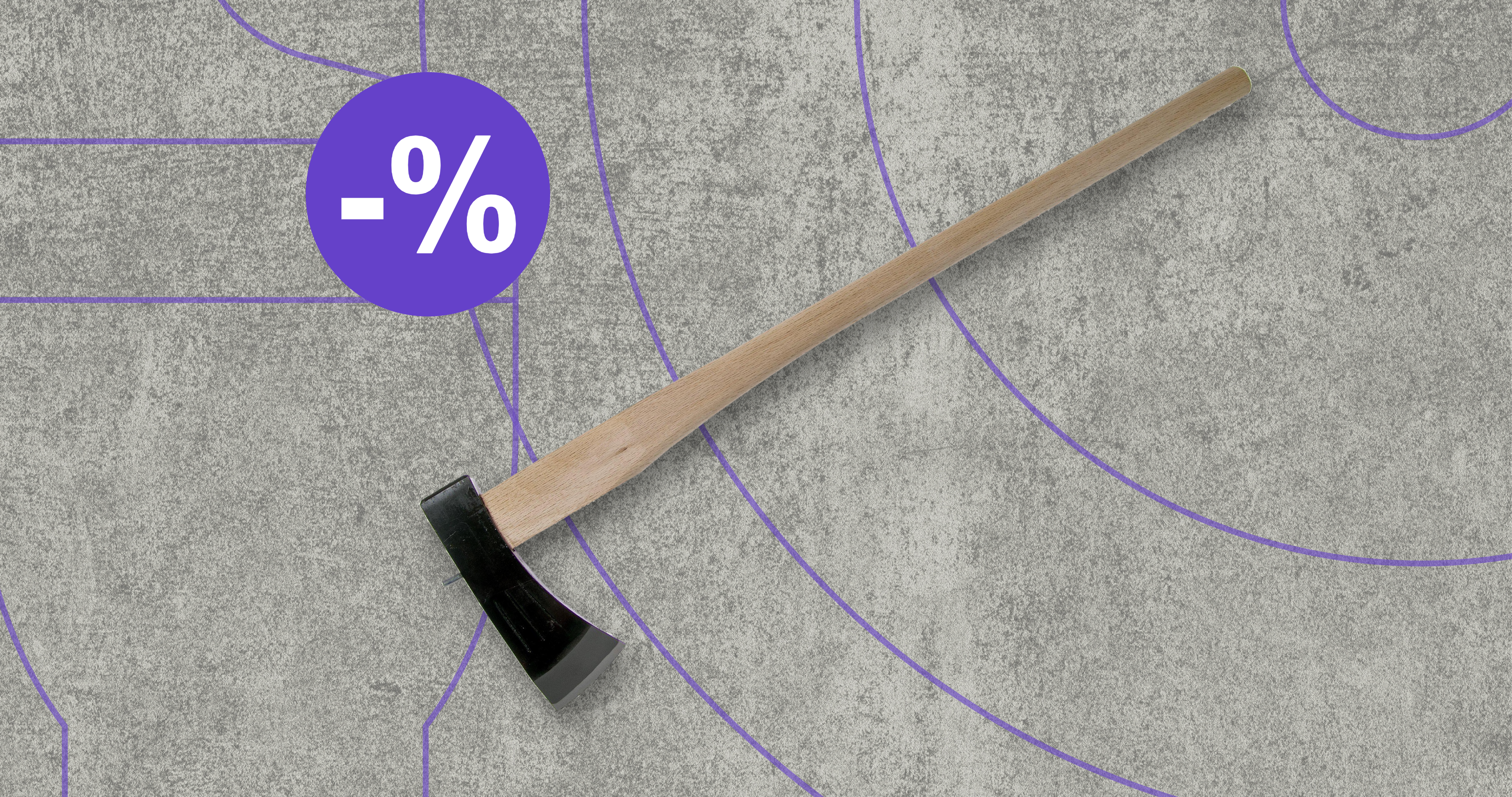Hache Mizuno Seisakujo avec étiquette de réduction