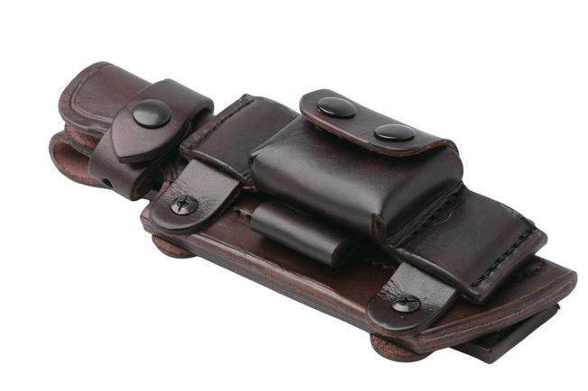 Image for 1791 EDC HUNT Survivor Buck 119 HNT-SUS3-BRW-AVH brown, leather sheath