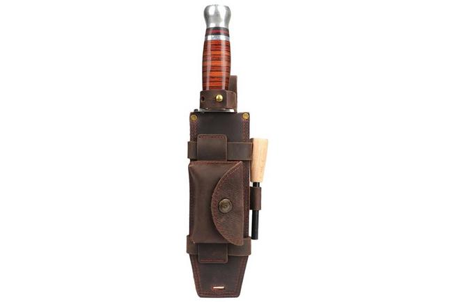 Image for 1791 EDC HUNT Survivor Buck 119 HNT-SUS3-BRW-AVH brown, leather sheath