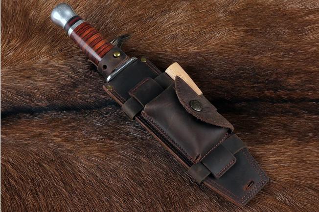 Image for 1791 EDC HUNT Survivor Buck 119 HNT-SUS3-BRW-AVH brown, leather sheath