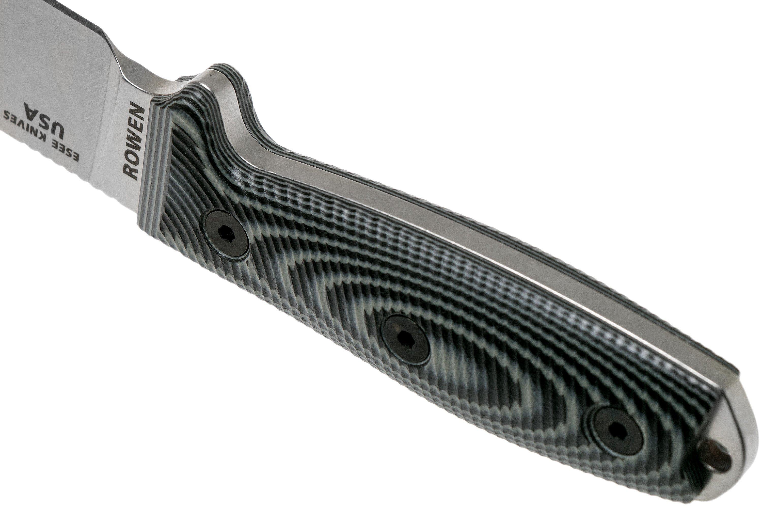 ESEE Model 4 Stainless 440C Blade 3D GreyBlack G10 survival knife 4PSS002 black sheath + belt