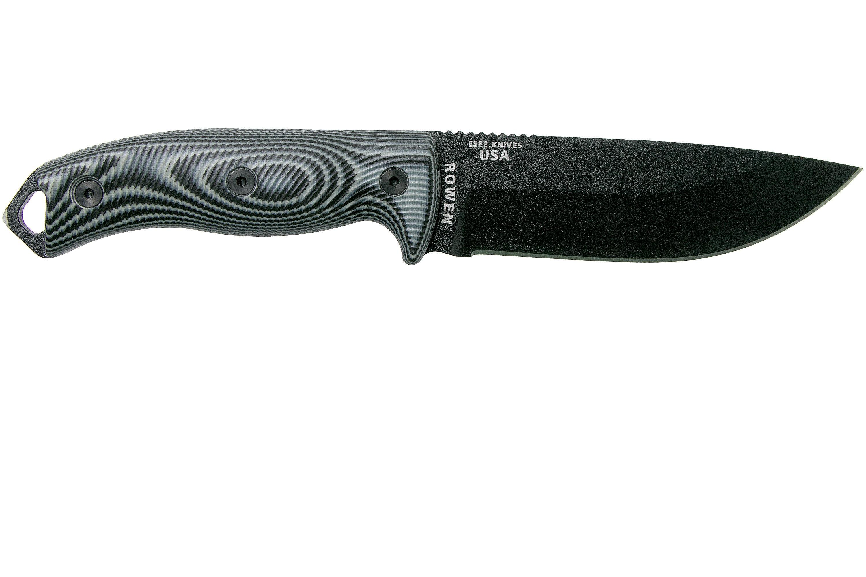 ESEE Model 5 Black Blade 3D GreyBlack G10 survival knife 5PB002 kydex