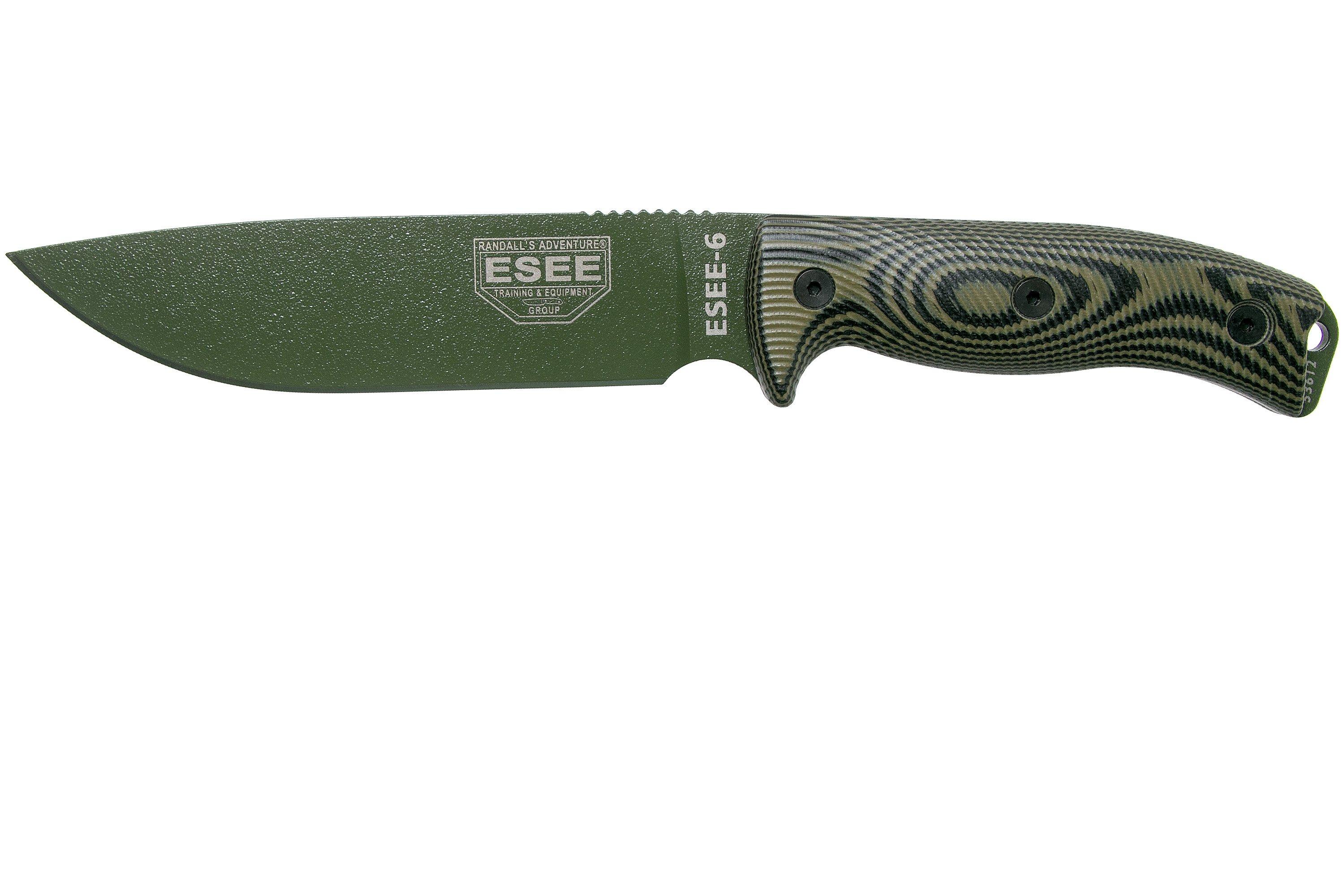 ESEE Model 6 OD Green Blade 3D OD GreenBlack G10 survival knife 6POD