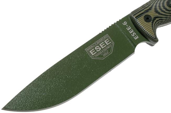 ESEE-6 1095 Carbon OD Green Blade Black Sheath OD Green/Black G10 3D Handle 