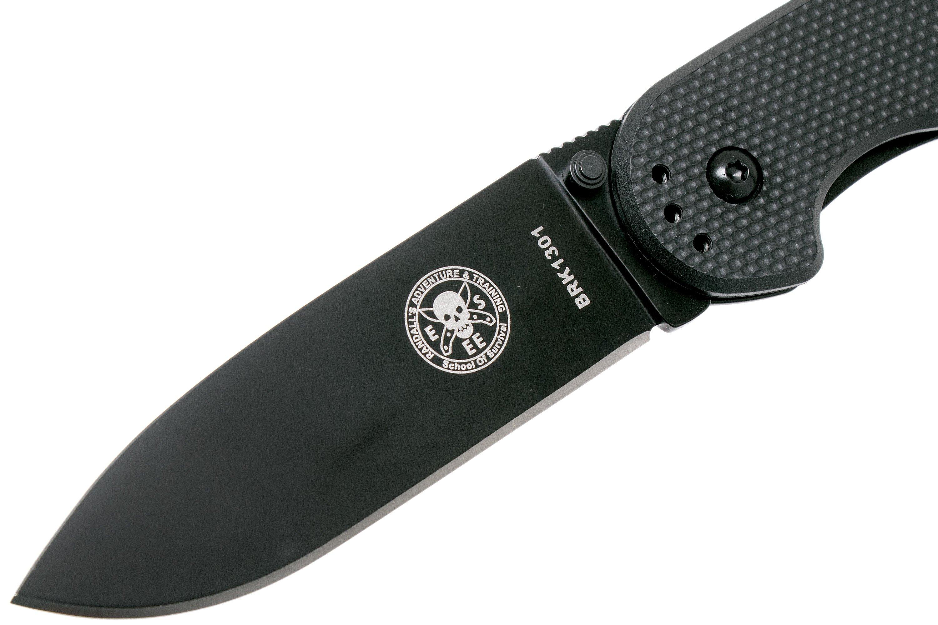 ESEE Avispa pocket knife, black D2 blade, Black handle BRK1302B ...