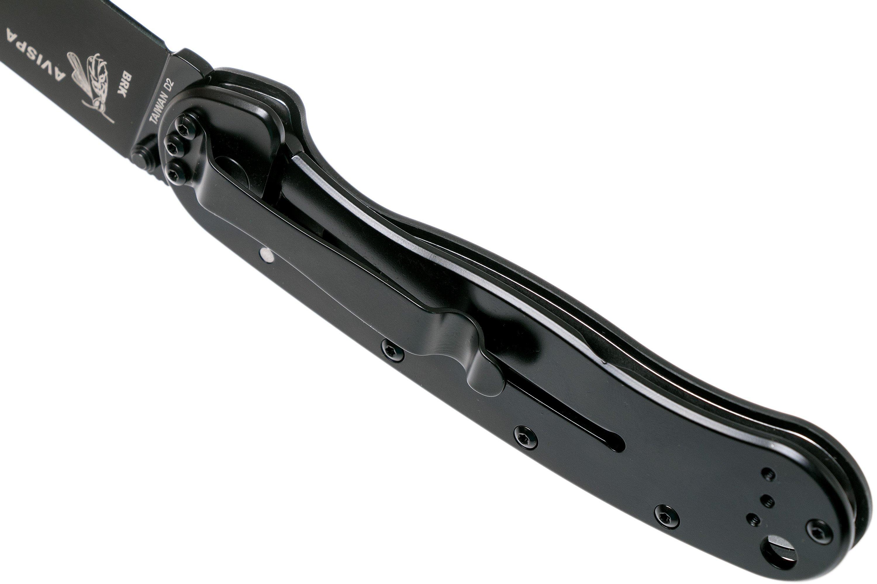 ESEE Avispa pocket knife, black D2 blade, Black handle BRK1302B ...