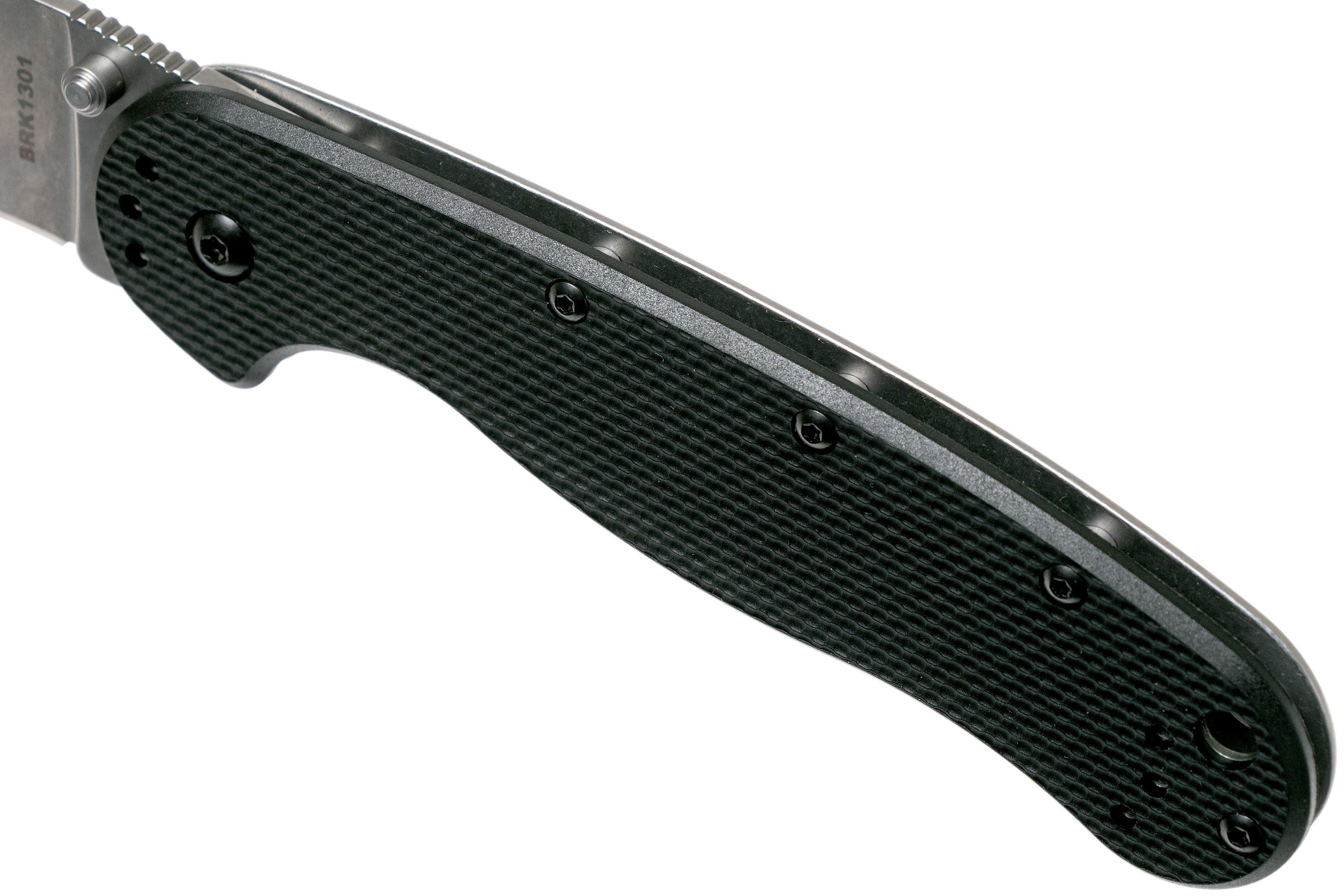 ESEE Avispa pocket knife, stonewashed D2 blade, Black handle BRK1302 ...