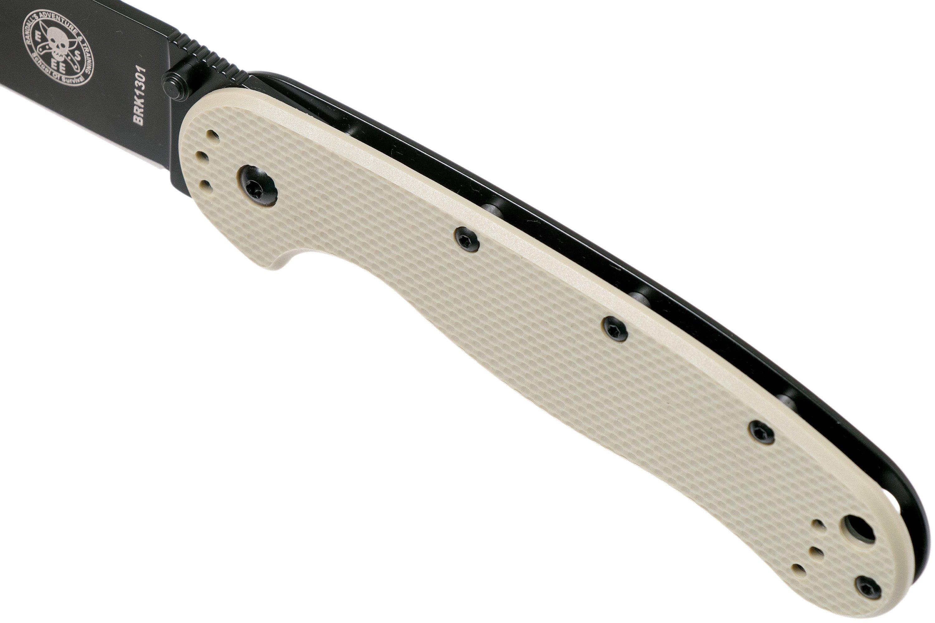 ESEE Avispa pocket knife, black D2 blade, Desert Tan handle BRK1302DTB ...