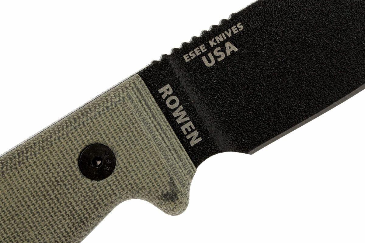 ESEE Model 3 Survival Knife 3MIL-P-B Black Sheath + Belt Clip And MOLLE ...