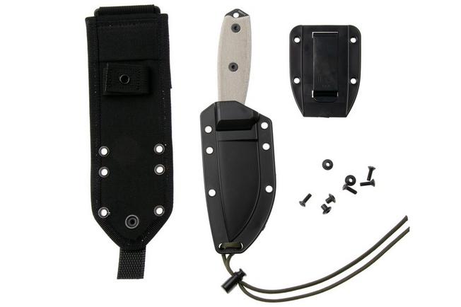 Obraz dla Nóż survivalowy ESEE Model 3 3MIL-P-B czarny pokrowiec + klips do paska i MOLLE-back