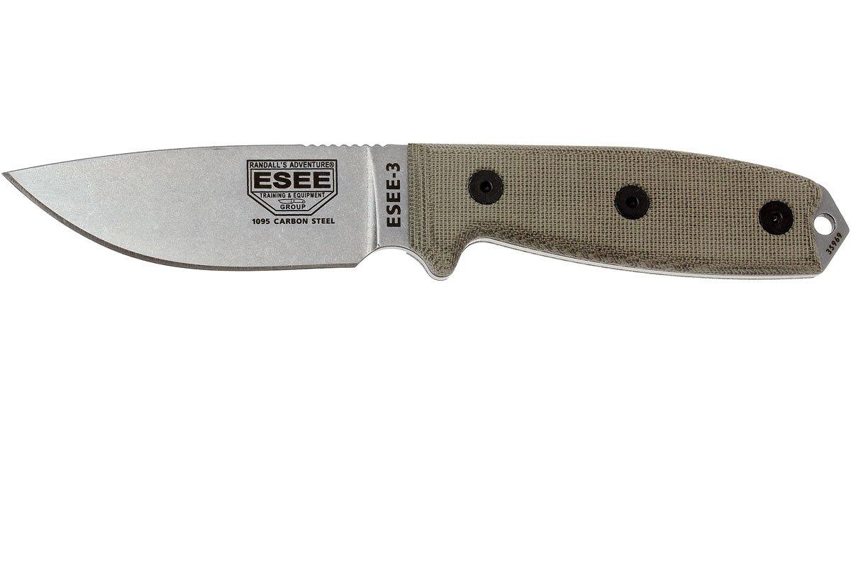 ESEE Knives Model 3 uncoated, ESEE3PUC Achetez à prix avantageux