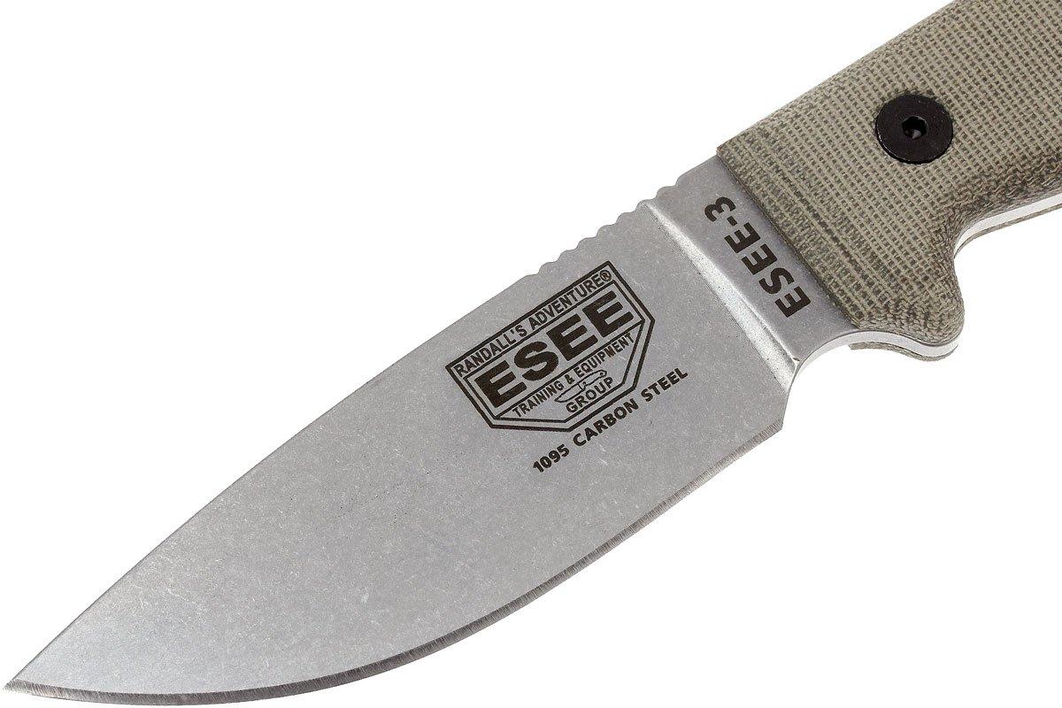 ESEE Knives Model 3 uncoated, ESEE3PUC Achetez à prix avantageux