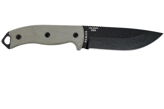 ESEE Model 5 black blade, desert tan handle 5P-BK with kydex sheath ...