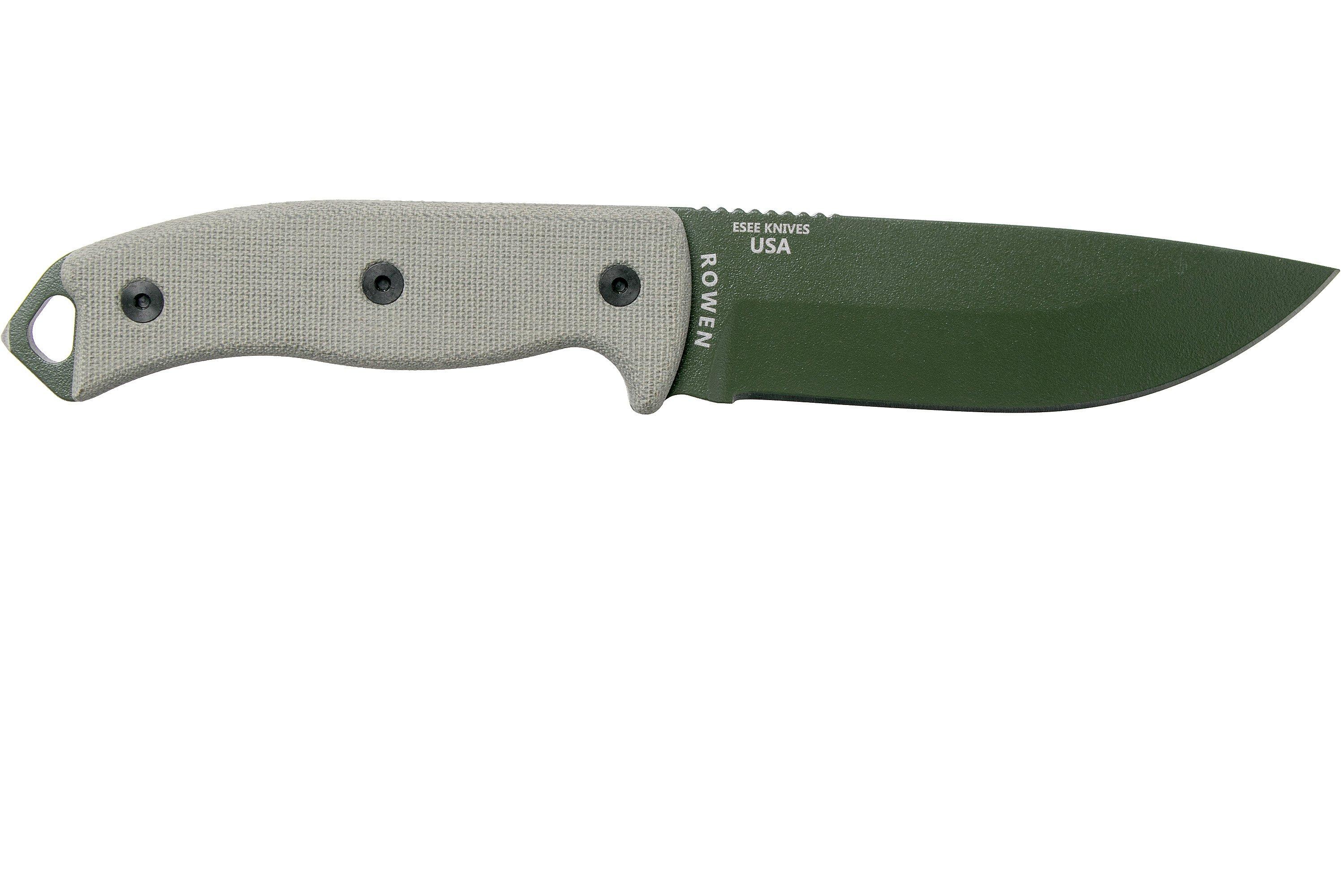 ESEE Model 5 OD blade, desert tan handle 5PKOOD survival knife