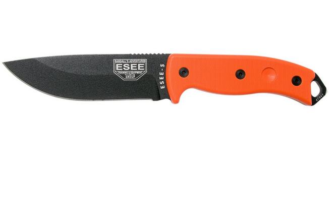 ESEE Model 5 Orange 5P-B-OR couteau de survie avec étui kydex + clip  ceinture