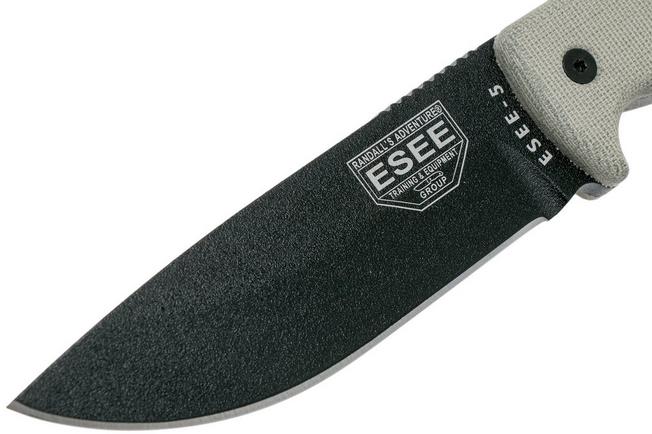 ESEE Model 5 black blade, desert tan handle 5P-KO couteau de