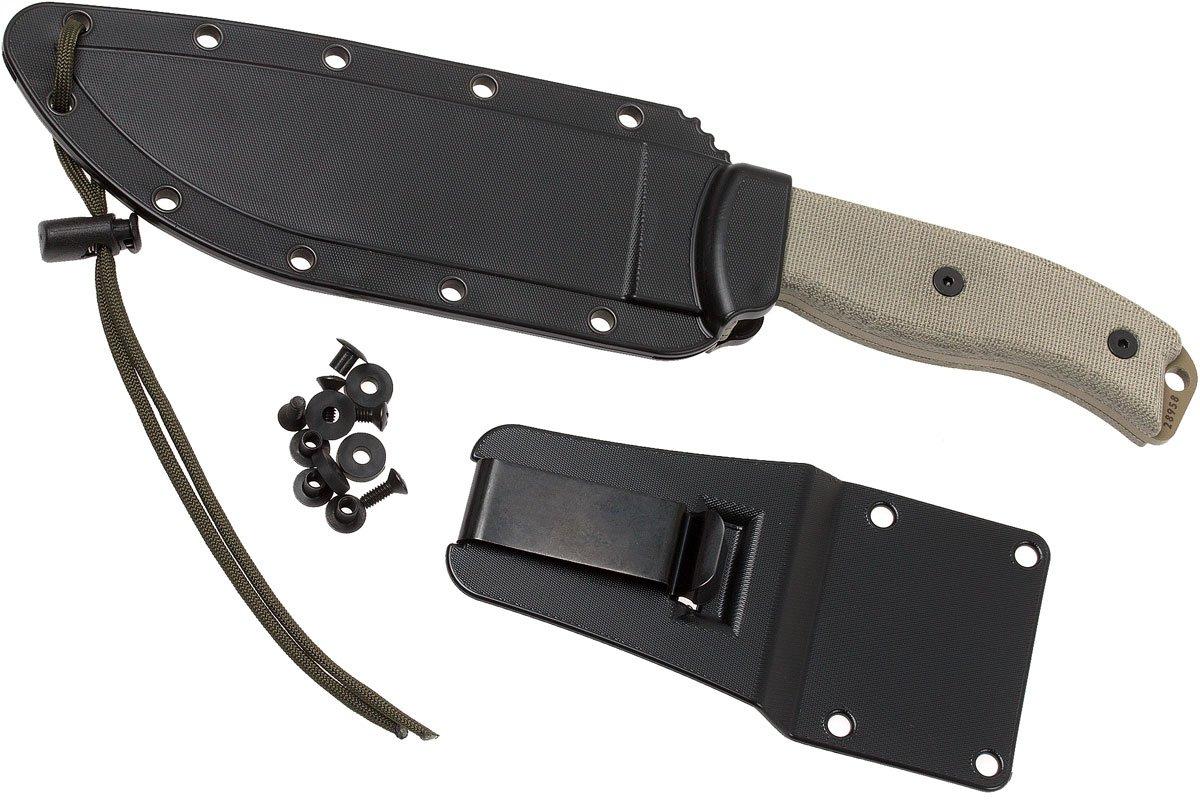 ESEE Model 6 desert tan blade 6P-DE survival knife with black sheath