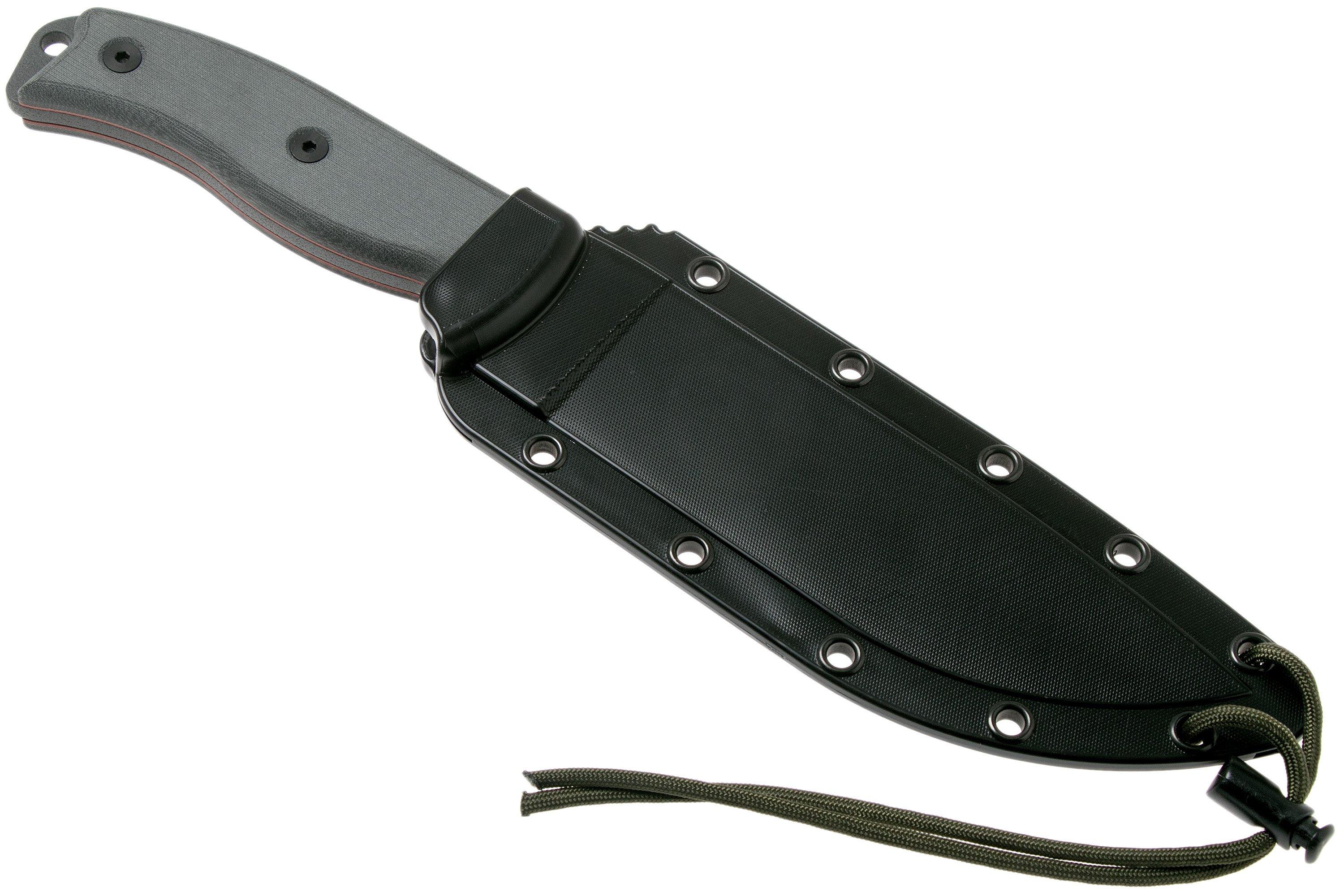 ESEE Model 6 Tactical Gunsmoke, grey handle 6P-TG avec étui noir + clip ...