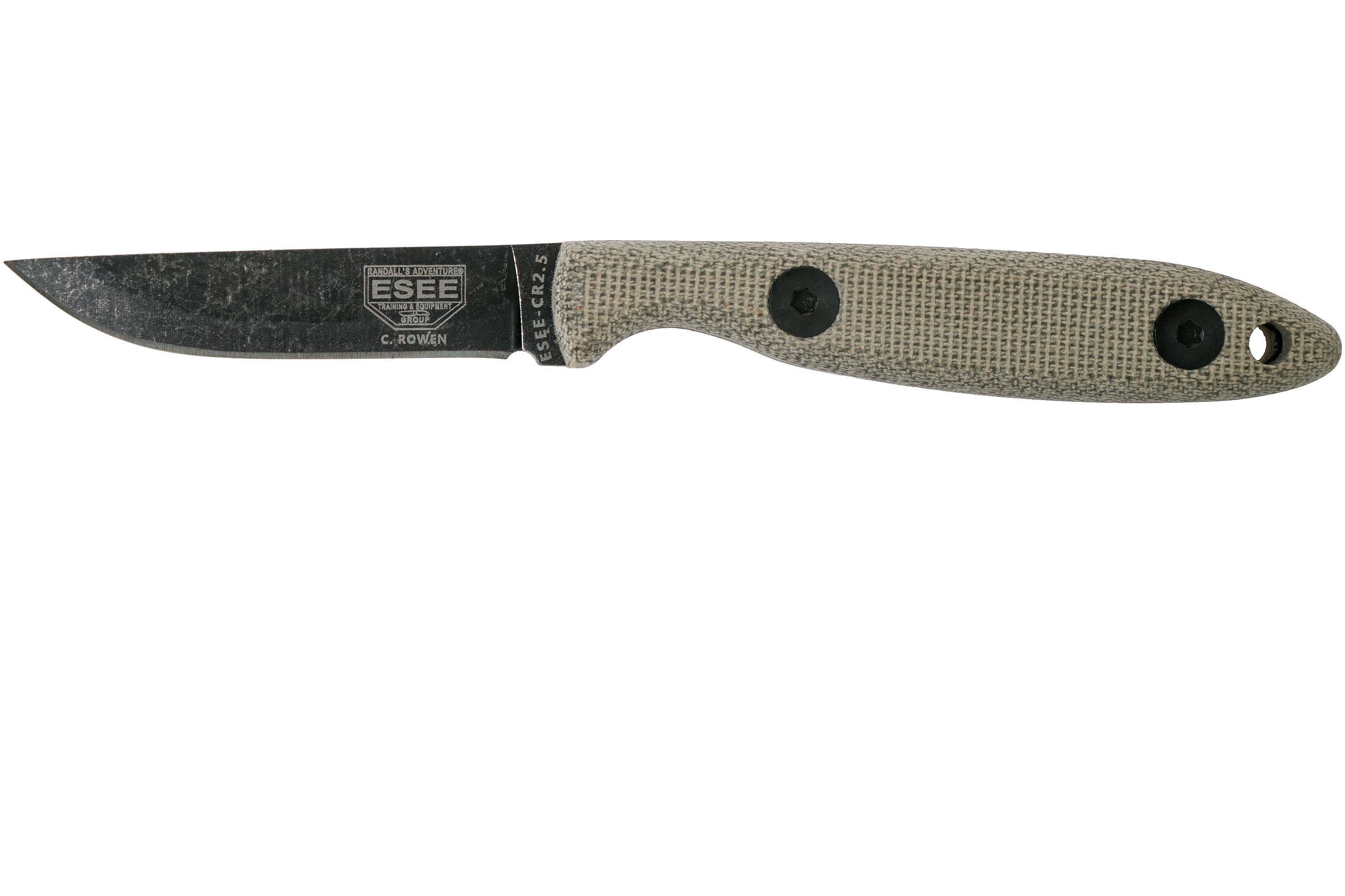 ESEE Camp-Lore CR 2.5 Black Oxide Coating fixed knife, Cody Rowen